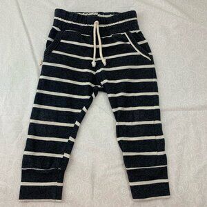 Childhoods Clothing Raven Beige stripe jogger pants size 18-24m
